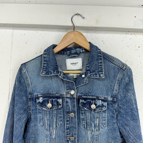 Vervet Size XS Distressed Jean Jacket - Picture 3 of 11